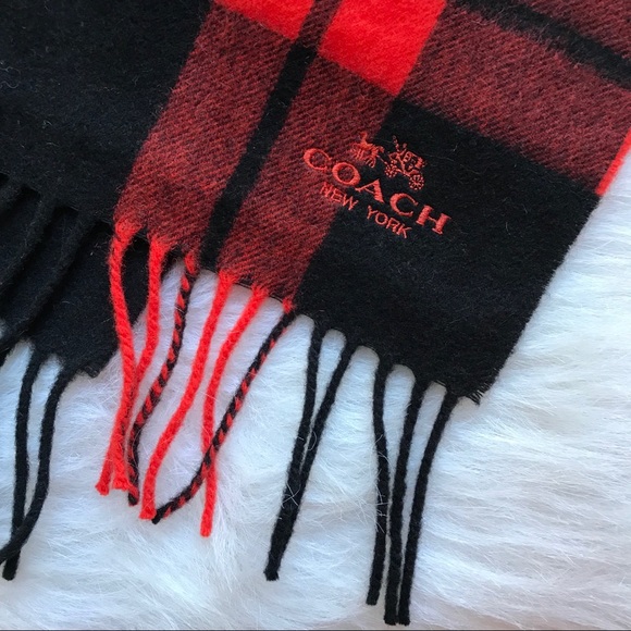 Coach Mount Plaid Scarf - Picture 5 of 7